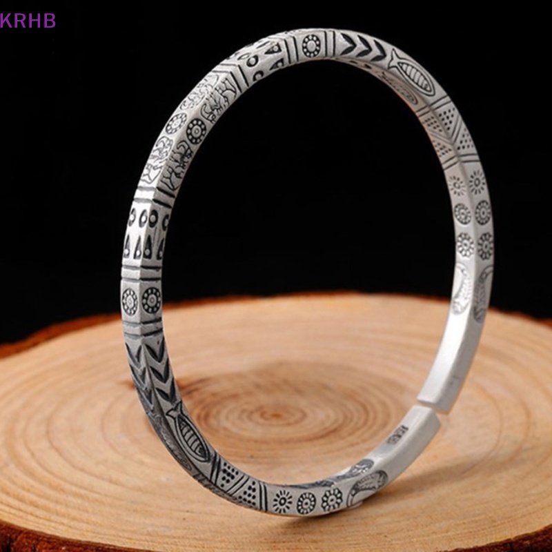 Vòng Tay Dạng Xoắn Bằng Bạc Phong Cách Boho Thời Trang Cho Nam Và Nữ Mới