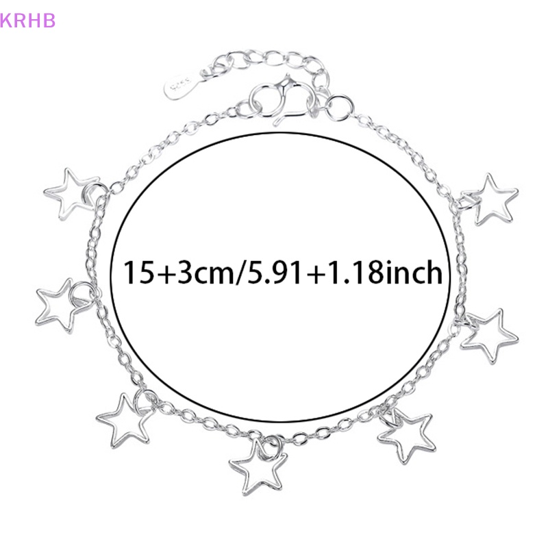 Vòng Tay Mạ Bạc Hình Ngôi Sao Năm Cánh Thời Trang Cho Nữ Mới