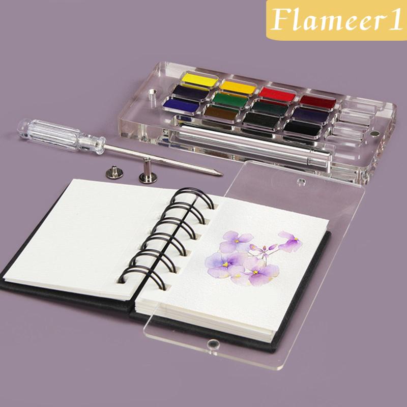 Hộp Rỗng Trong Suốt Gọn Nhẹ Dùng Đựng Màu Nước Ngọn Lửa 1]