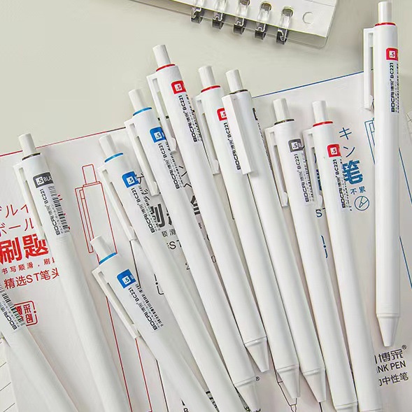 Bút Bi Mực Đen Ngòi 0.5mm Thiết Kế Đơn Giản Cho Học Sinh