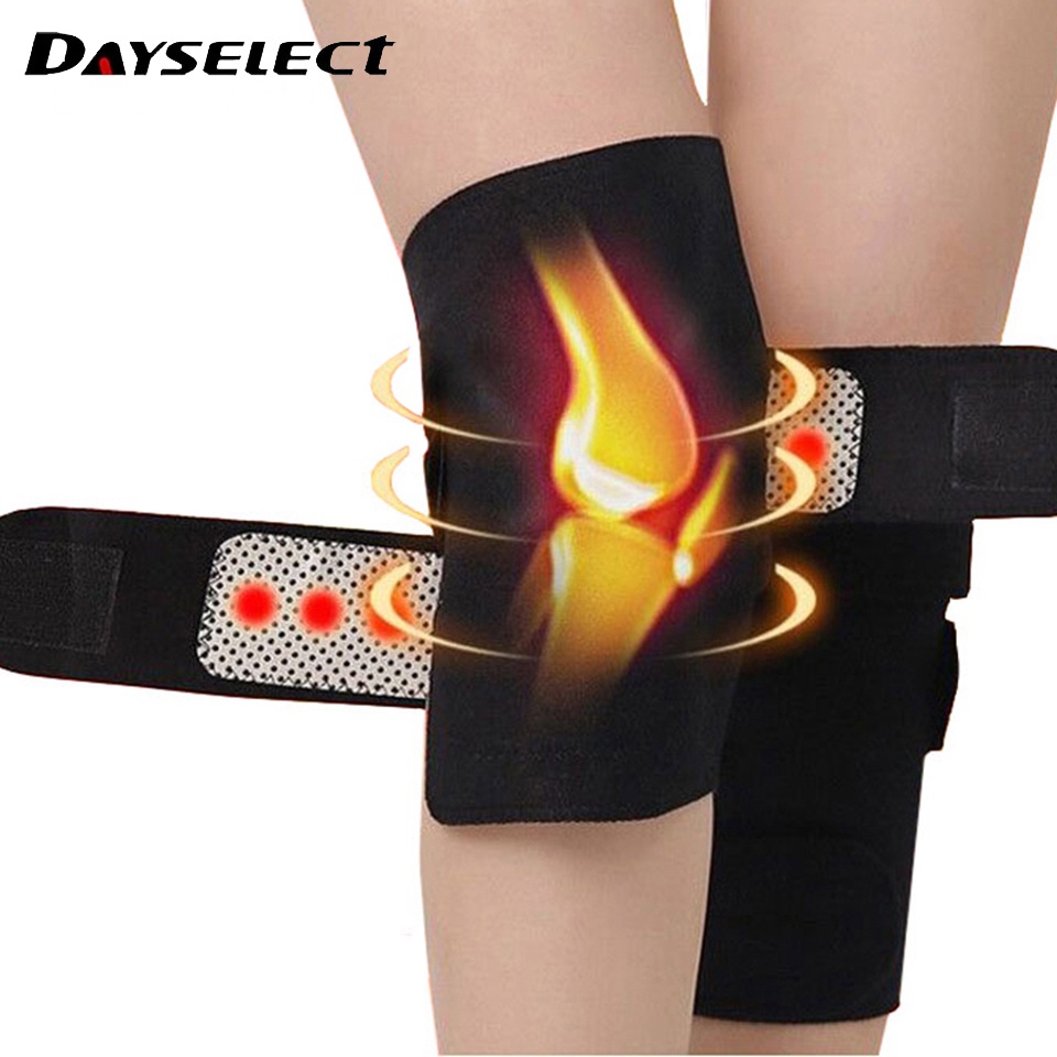 DAYSELECT 1 Cặp Đai Quấn Đầu Gối Tự Làm Nóng Hỗ Trợ Giảm Đau Khớp 18 Nam Châm