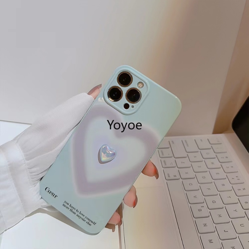 Ốp Điện Thoại Silicon TPU Mềm Chống Sốc Hình Trái Tim 3D Thời Trang Cho iPhone 14 13 12 11 Pro Max X XR XS Max 7 8 Plus