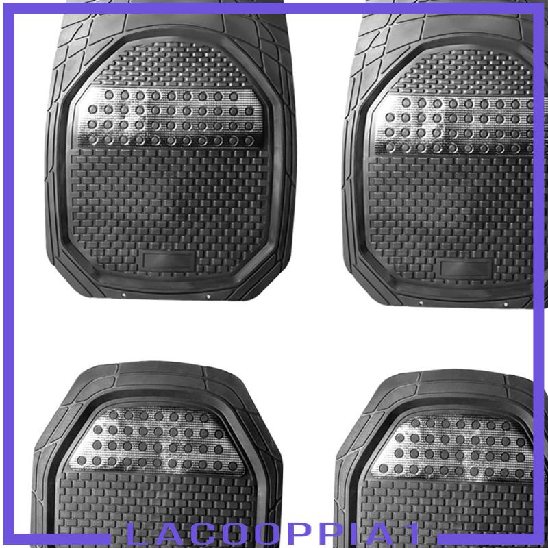Set 4 Thảm PVC Chống Thấm Nước Màu Đen Tự Động Chắc Chắn Lacooppia1 Sturdy