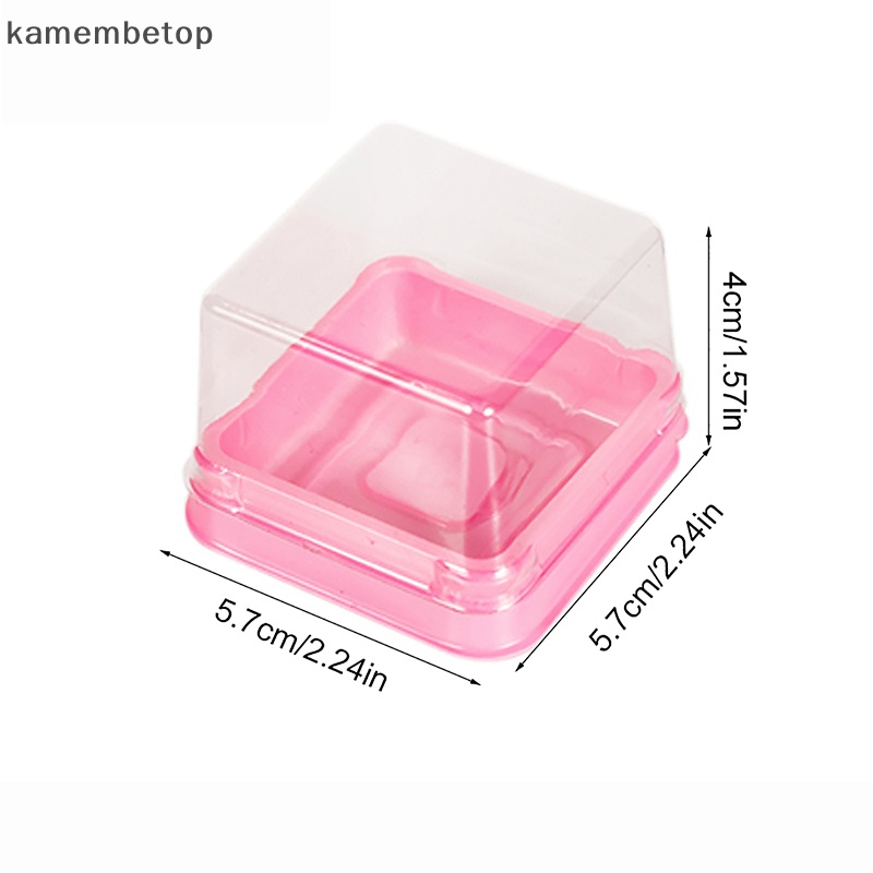 Bộ 10 / 50 Hộp Nhựa Vuông Đựng Bánh Trung Thu