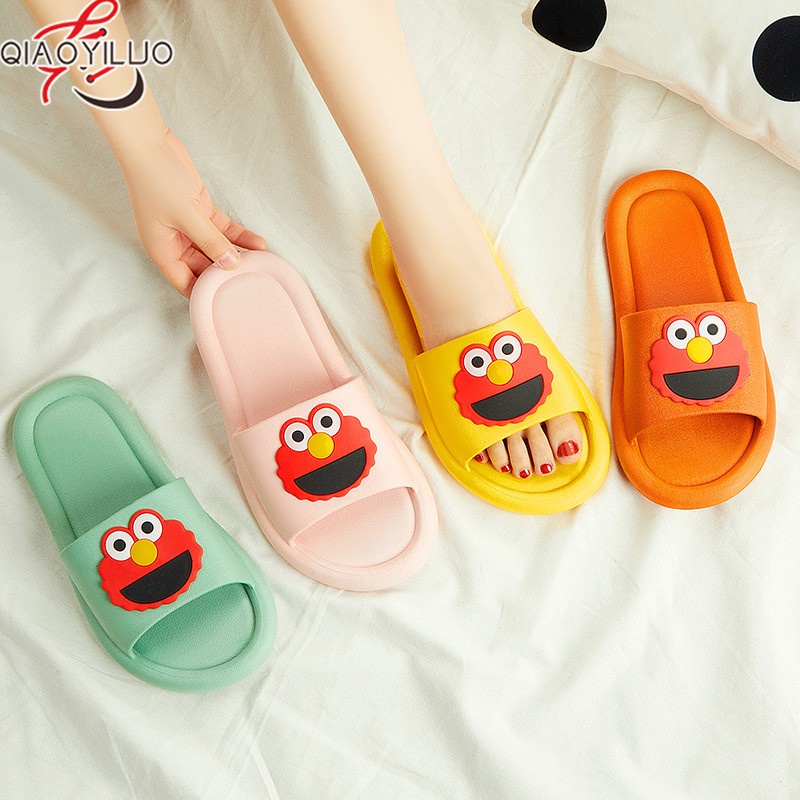 Qiaoyiluo Dép Đi Trong Nhà Tắm Đế Mềm Thiết Kế Dễ Thương Cho Cặp Đôi