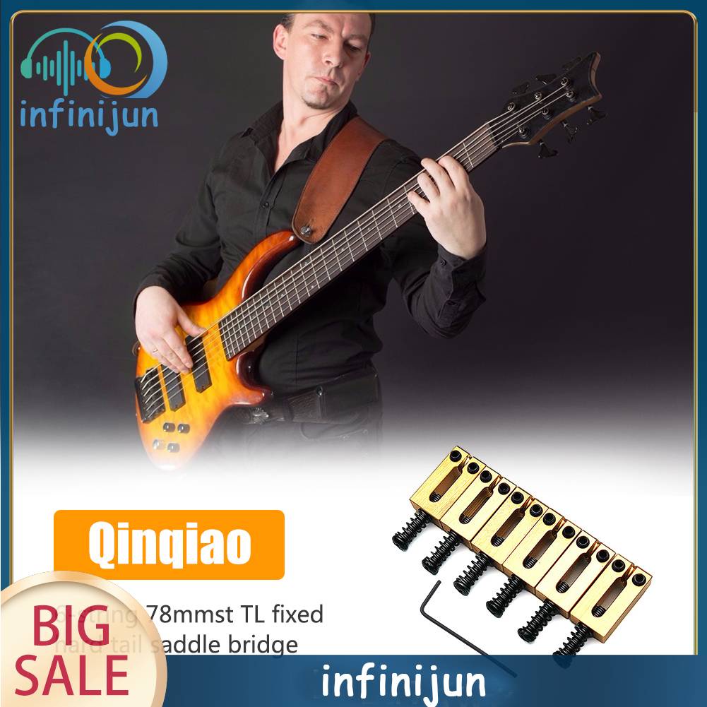 Ngựa Đàn Guitar Điện Bằng Đồng Thau 6 Cái 10.5mm Điều Chỉnh Được