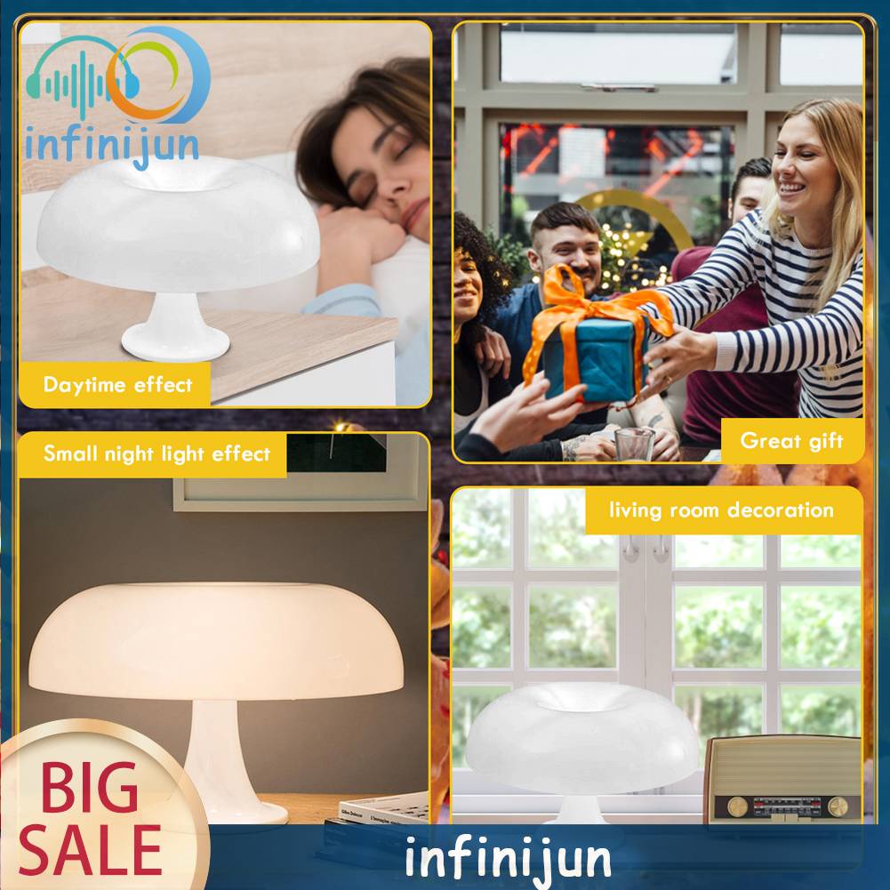 Đèn Ngủ Để Bàn Hình Cây Nấm Có Cổng Sạc USB Trang Trí Phòng Khách / Phòng Ngủ