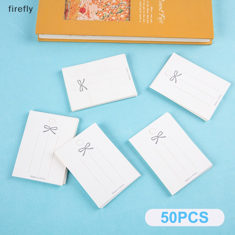 Set 50 Thẻ Giấy Màu Trắng Làm Kẹp Tóc Trang Sức Thủ Công DIY