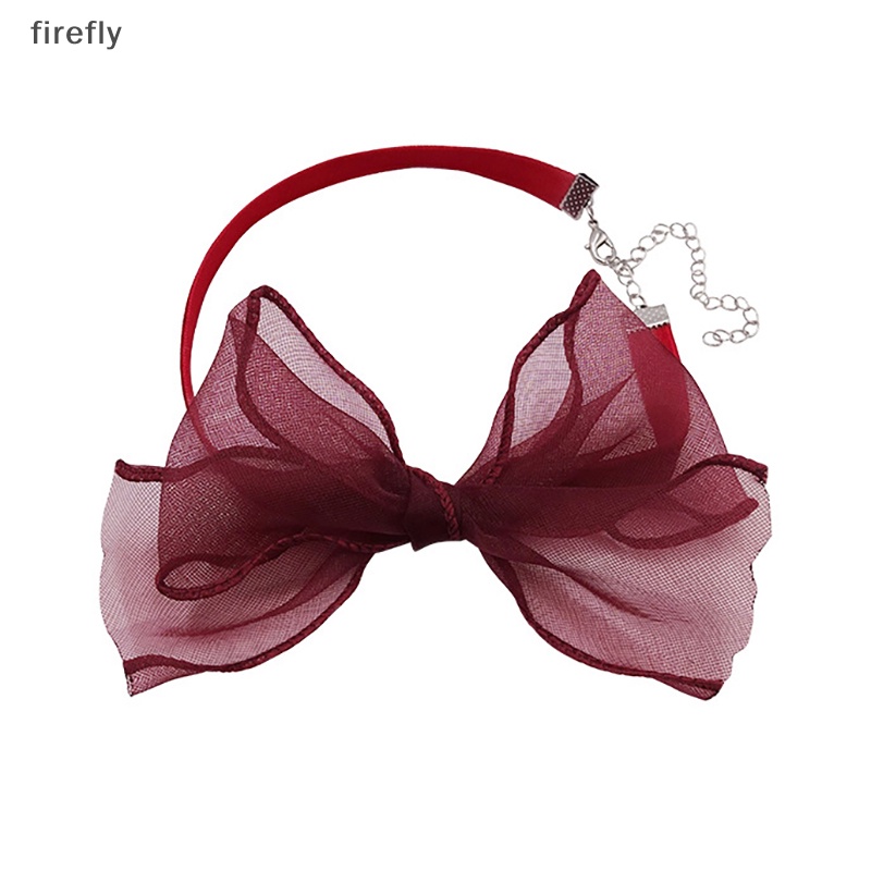 Vòng Cổ Choker Ren Màu Đỏ Đen Phong Cách Harajuku Gothic Ngọt Ngào Quyến Rũ Cho Nữ