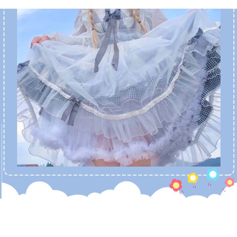 Váy Gạc Mềm Không Xương Hóa Trang Lolita Đám Mây Hỗ Trợ Mặc Hàng Ngày