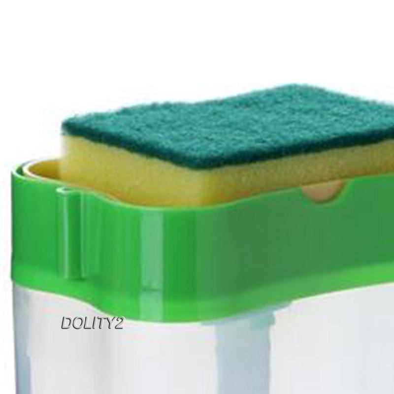 Bình Đựng Xà Phòng Rửa Chén 2 Trong 1 Kèm Giá Đỡ Bọt Biển Tiện Dụng