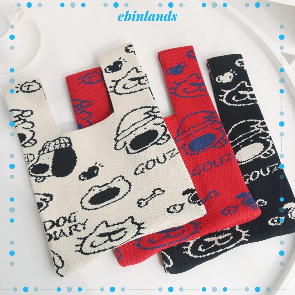 Túi Xách Đan Len Thủ Công Họa Tiết Graffiti Phong Cách Châu Âu Cho Nữ