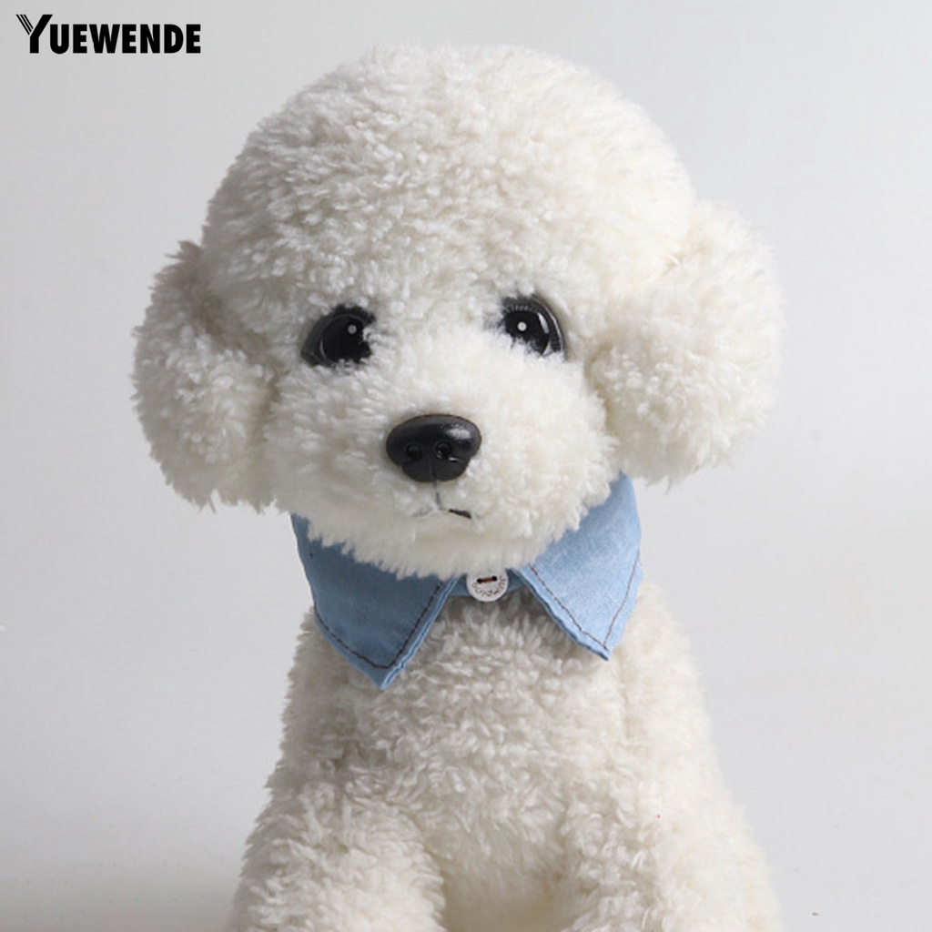 Yq.e Vòng Cổ Thắt Nơ Họa Tiết Kẻ Sọc Có Thể Điều Chỉnh Vải Denim Mềm Thoải Mái Có Chuông Cho Chó Mèo Sành Điệu Cho Đám Cưới