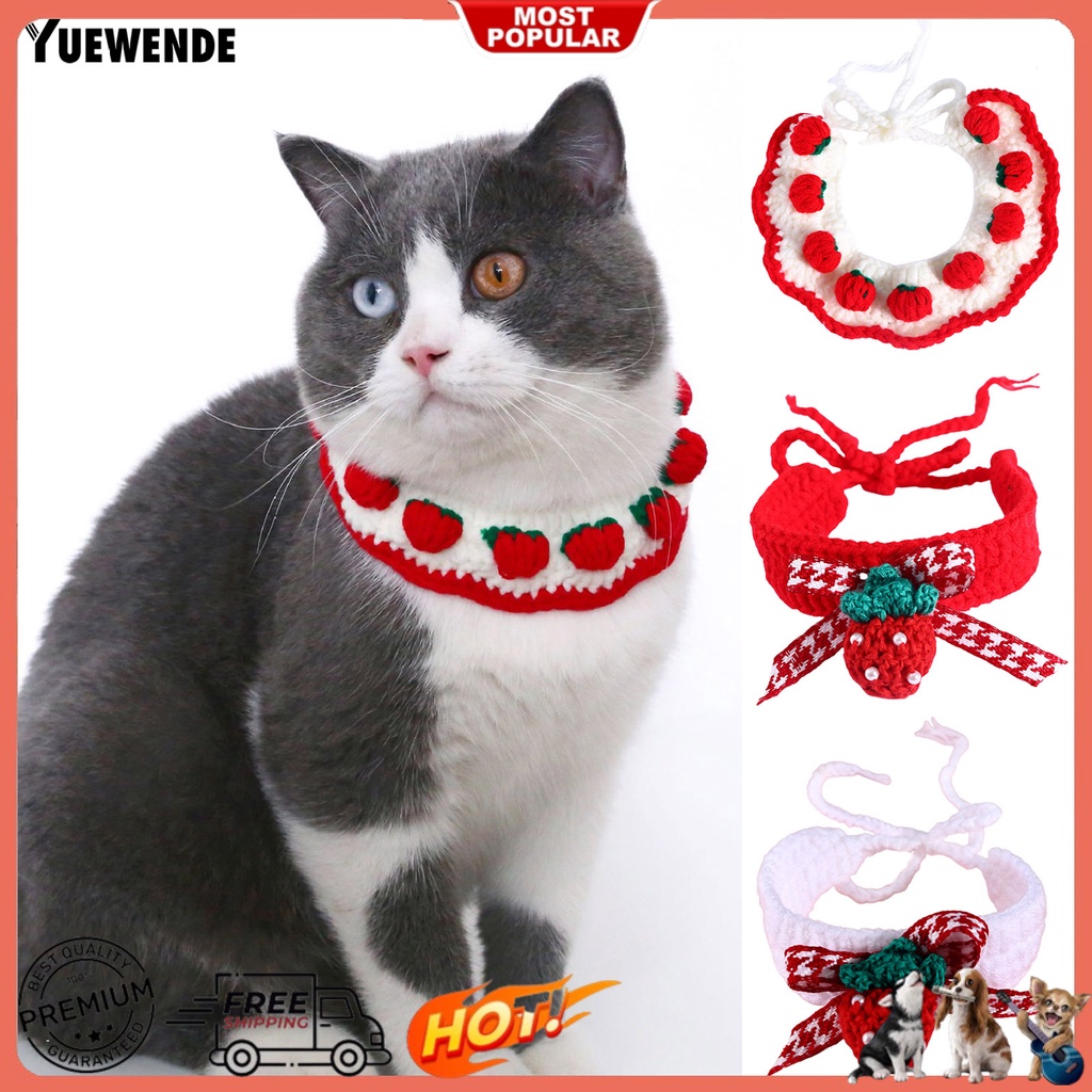 Khăn Choàng Cổ Họa Tiết Dâu Tây Thời Trang Đáng Yêu Dành Cho Thú Cưng