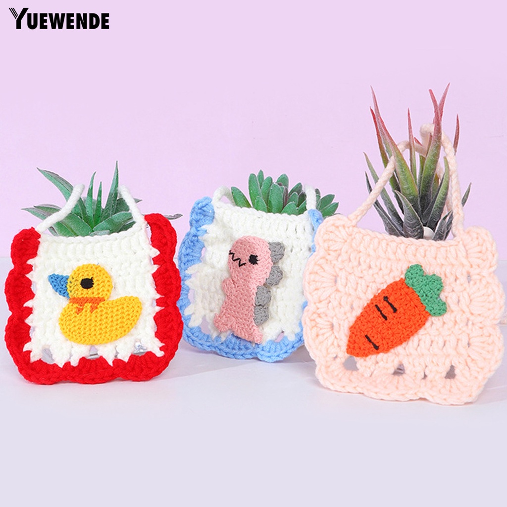 Yq.e Yếm Đan Len Không Phai Họa Tiết Hoạt Hình Vịt Vàng / Khủng Long / Cà Rốt Cho Thú Cưng Tại Nhà