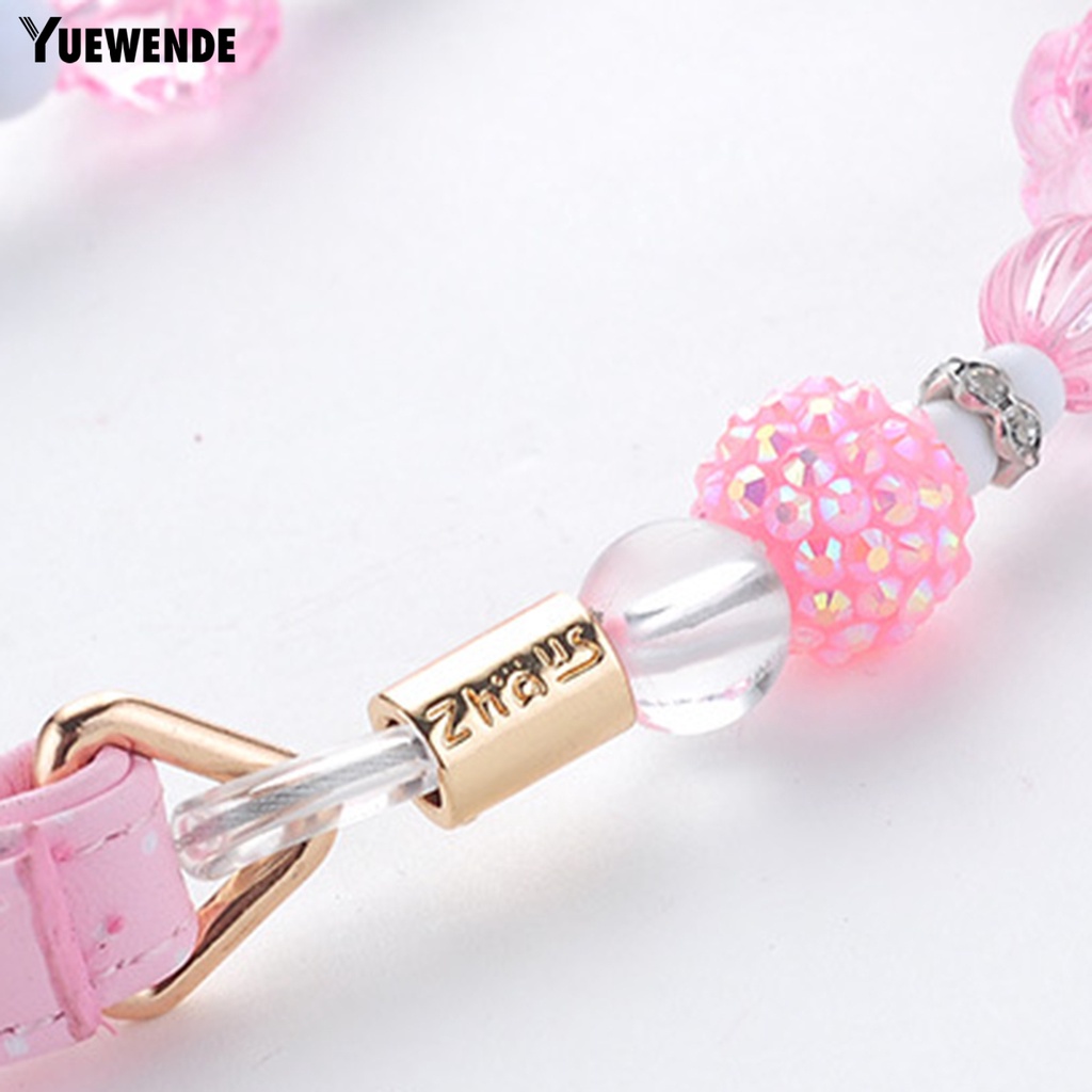 Dây Dắt Thú Cưng Đi Dạo Đính Hạt Pha Lê Giả Chống Rơi Thoải Mái Thời Trang