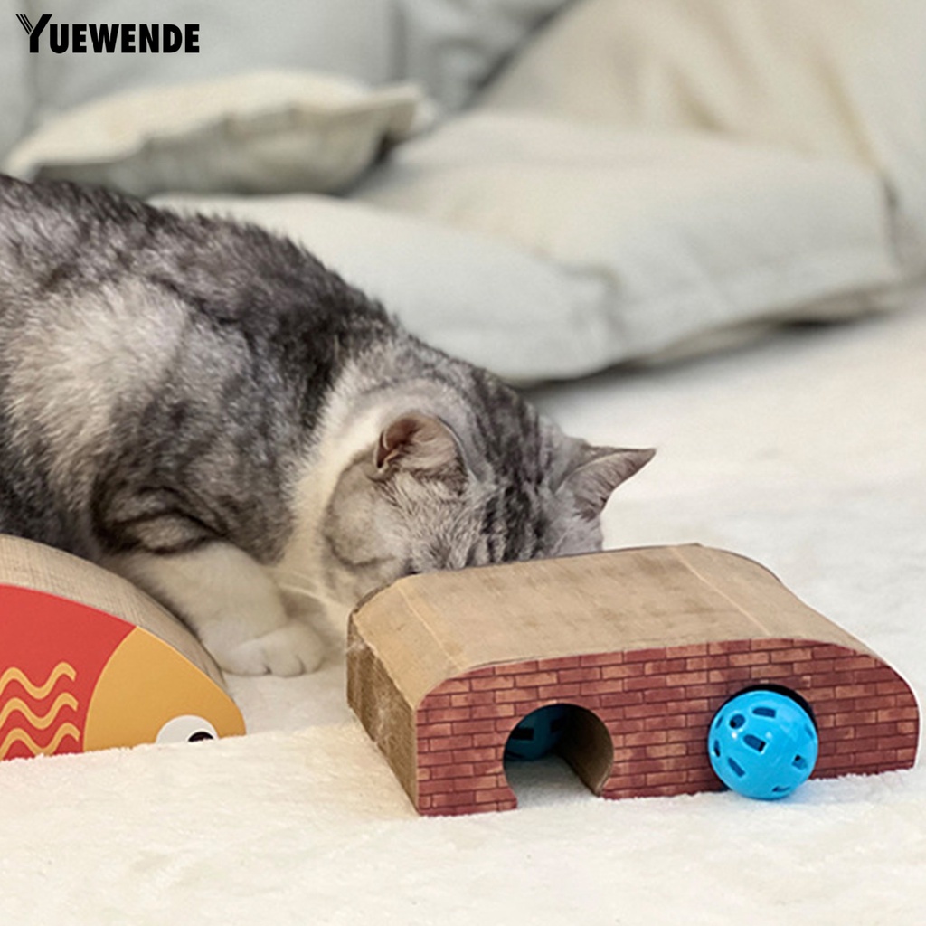 Yq.e Đồ Chơi Bóng Lăn Bằng Giấy Mã Não Chống Mài Mòn Có Thể Thay Đổi Hình Dạng Thuận Tiện Cho Mèo