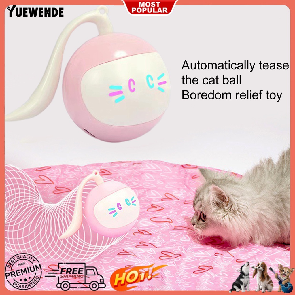 1 Bộ Đồ Chơi Tương Tác Bóng Lăn Điện Tử Thông Minh Có Cổng Sạc USB Cho Mèo Cưng
