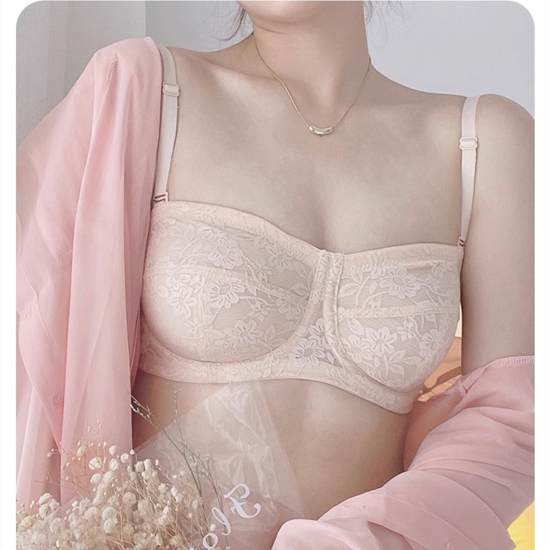 Áo Ngực Không Dây Chống Trượt Thêu Họa Tiết Thời Trang Quyến Rũ Dành Cho Nữ