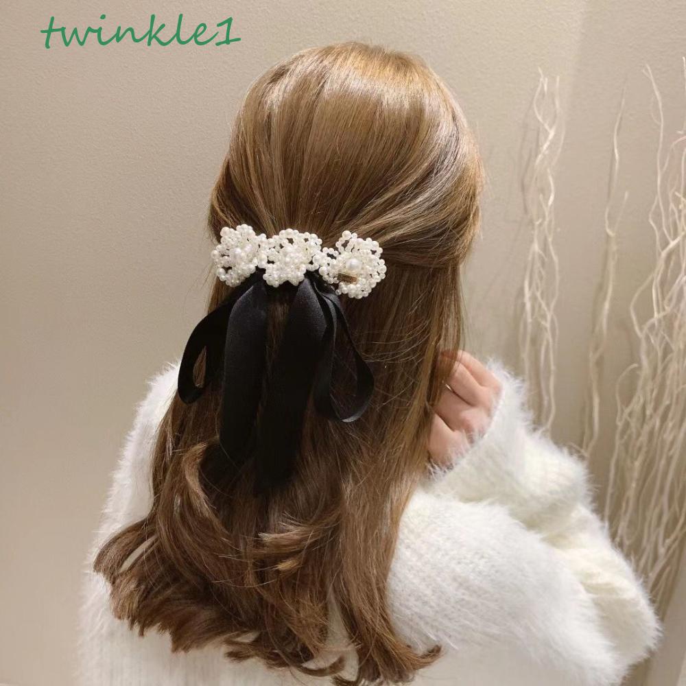 Kẹp Tóc Đuôi Ngựa Hình Nơ Rỗng Lấp Lánh Thời Trang Cho Nữ Giá Đỡ