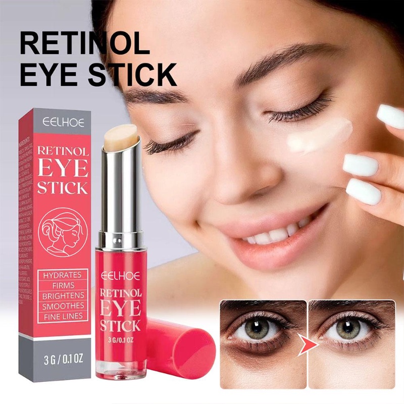 Retinol Eye Cream Stick Điều trị mắt Giảm quầng thâm Làm săn chắc da Dưỡng ẩm sâu Phai màu Fine Lines Hấp thụ nhanh