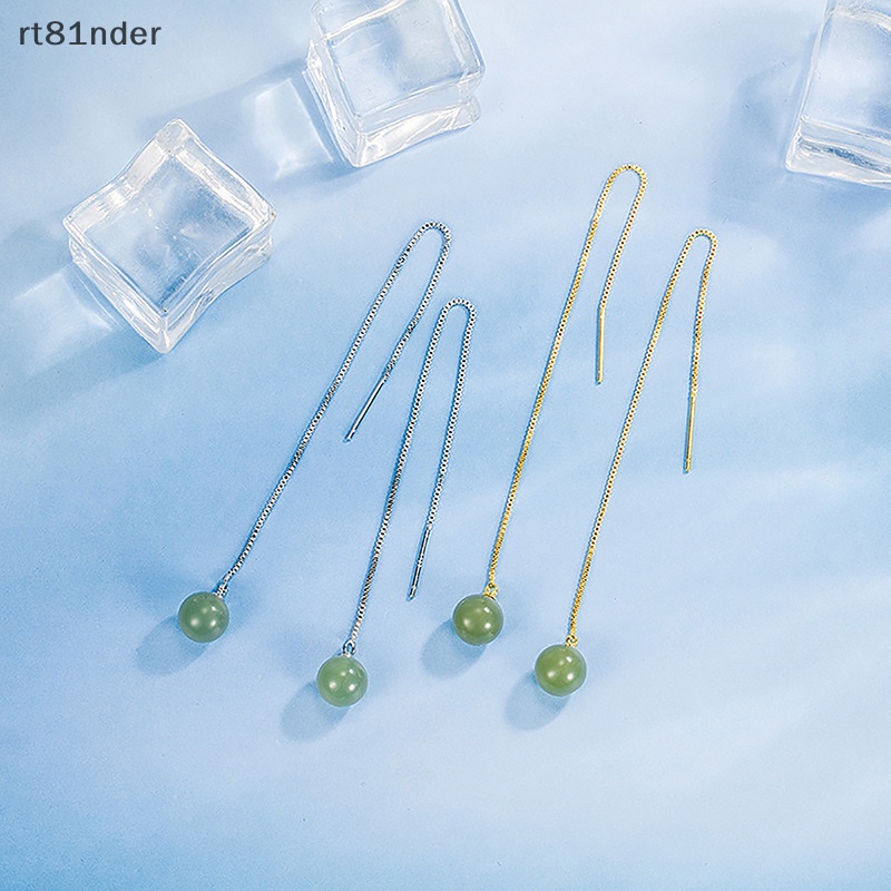 1 Đôi Bông Tai Chuỗi Hạt Tròn 8MM Kiểu Dáng Mới Cho Nữ