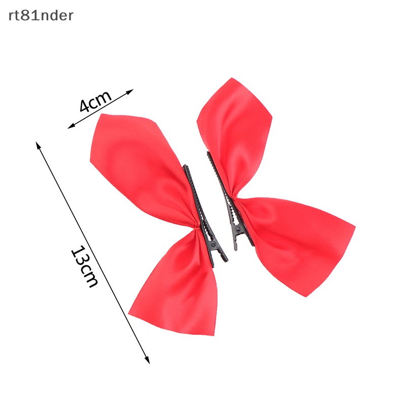 Set 2 Kẹp Tóc Nơ Ruy Băng Phong Cách Vintage