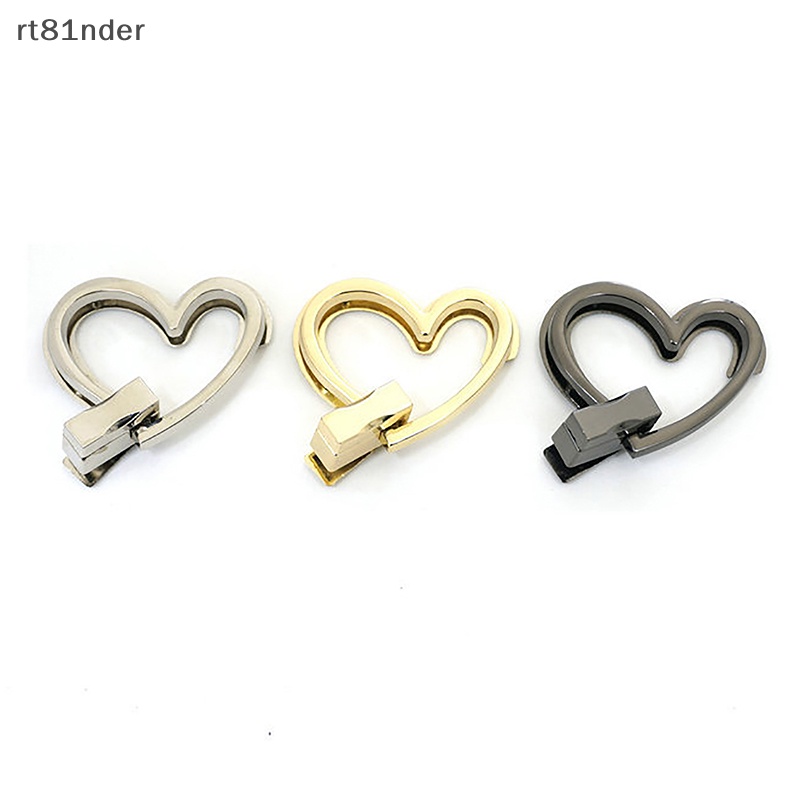 Rt Phụ Kiện Khóa Kim Loại Hình Trái Tim Thời Trang Cho Túi Xách Đeo Vai DIY