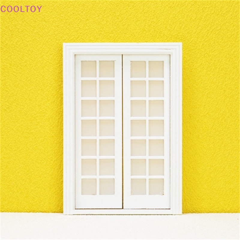 Cooltoy 1 Bộ 28 Lưới Hai Cửa Màu Trắng Cỡ 1 / 12 Dùng Trang Trí Nhà Búp Bê DIY
