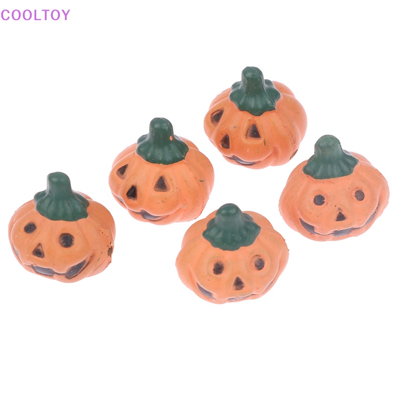 Cooltoy Set 5 Mô Hình Nhà Búp Bê DIY Hình Bí Ngô Halloween Thu Nhỏ