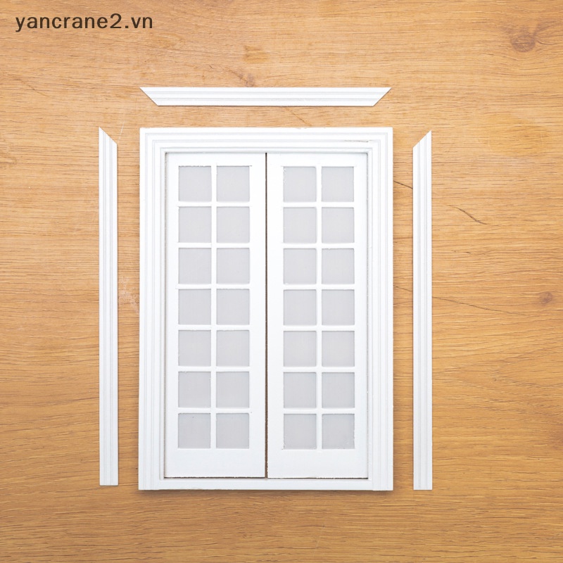 1 Set 28 Mô Hình Cửa Đôi 28 Cửa Màu Trắng DIY Trang Trí Nhà Búp Bê Thu Nhỏ 1: 12