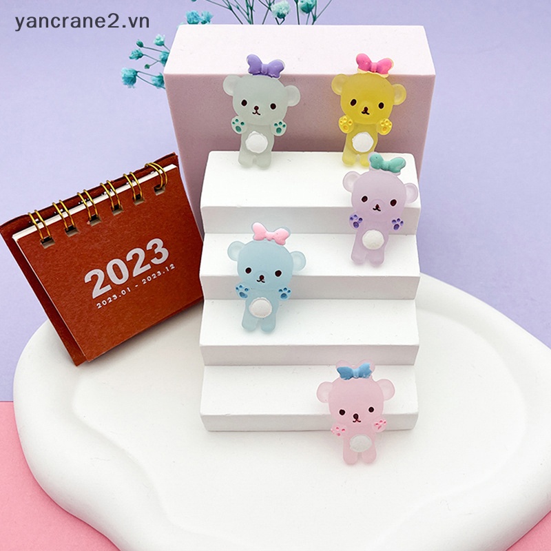 Bộ 2 Kẹp Tóc Hình Gấu Bằng Nhựa Phát Sáng Cho Búp Bê yancrane2.vn