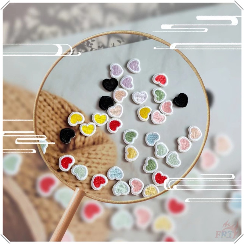 ❁ Miếng Dán Tự Dính Hình Trái Tim Mini Ngọt Ngào ❁ Set 10 Miếng Dán Ủi Quần Áo DIY Nhiều Màu Sắc