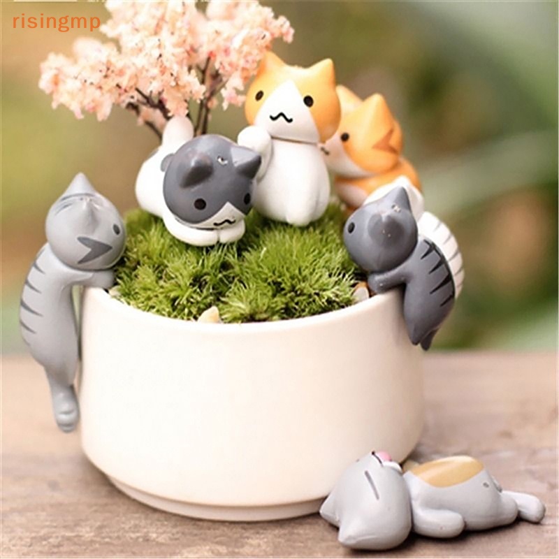 Chậu Hoa / Cây Cảnh Mini Hình Chú Mèo Vui Nhộn Dùng Trang Trí Ban Công