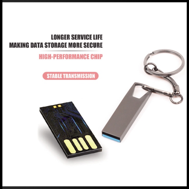 Usb Kim Loại Zevaret Chống Thấm Nước Có Móc Khóa 2TB