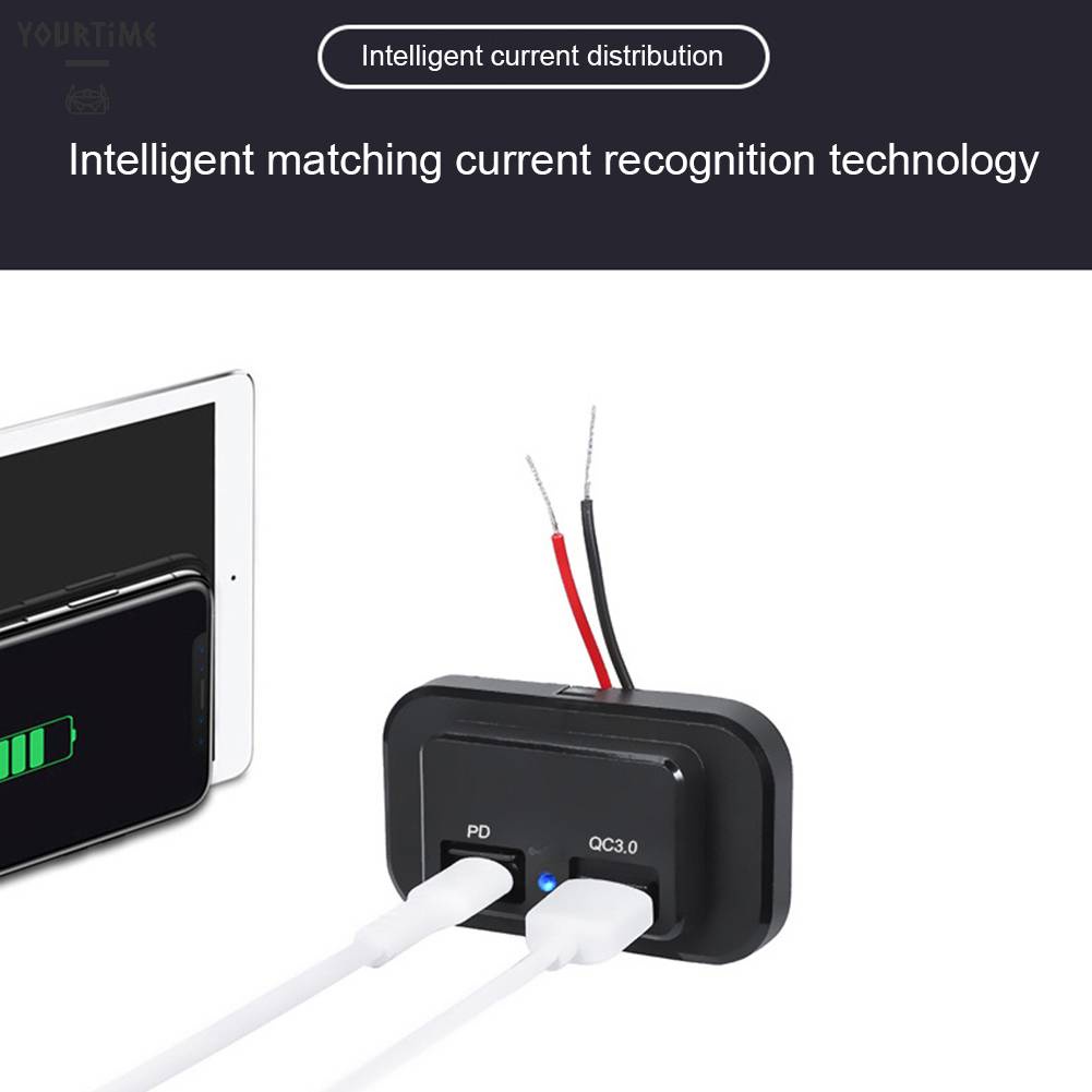 Bộ Sạc Xe Hơi Cổng USB Kép 12V 24V Cho Xe Buýt ATV