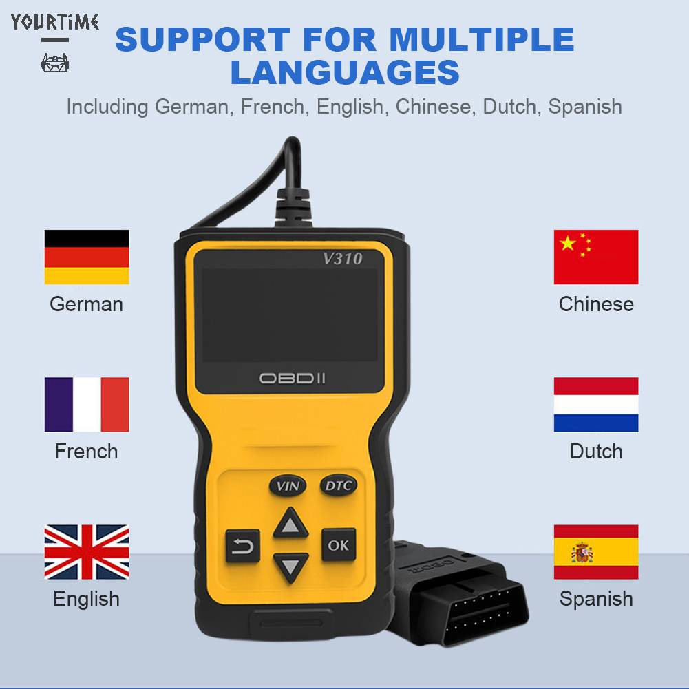 Thiết Bị Kiểm Tra Lỗi Động Cơ Xe Hơi OBD2 80mA