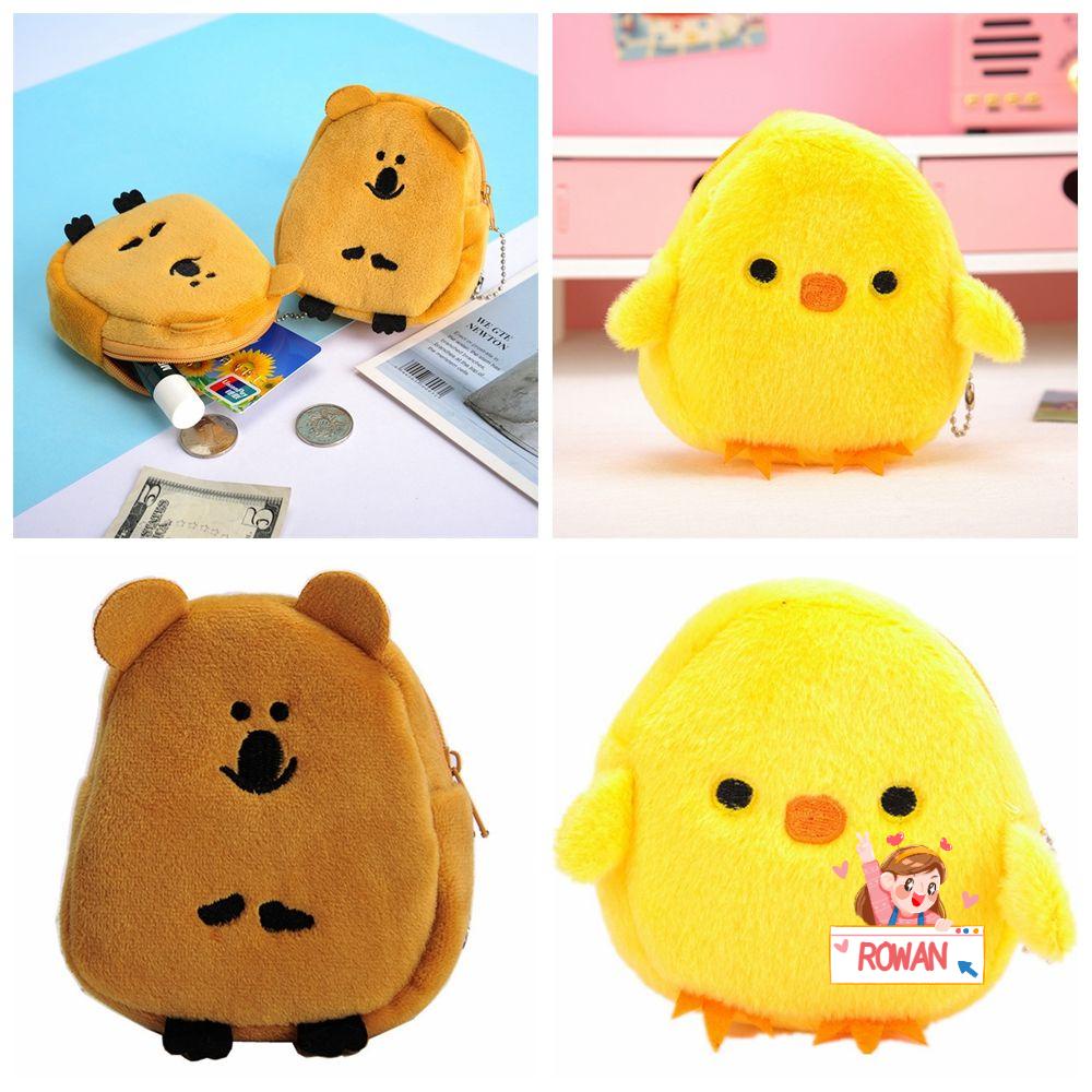 Rowans Ví Đựng Tiền Xu / Dây Cáp USB Hình Gà Koala Hoạt Hình Đáng Yêu