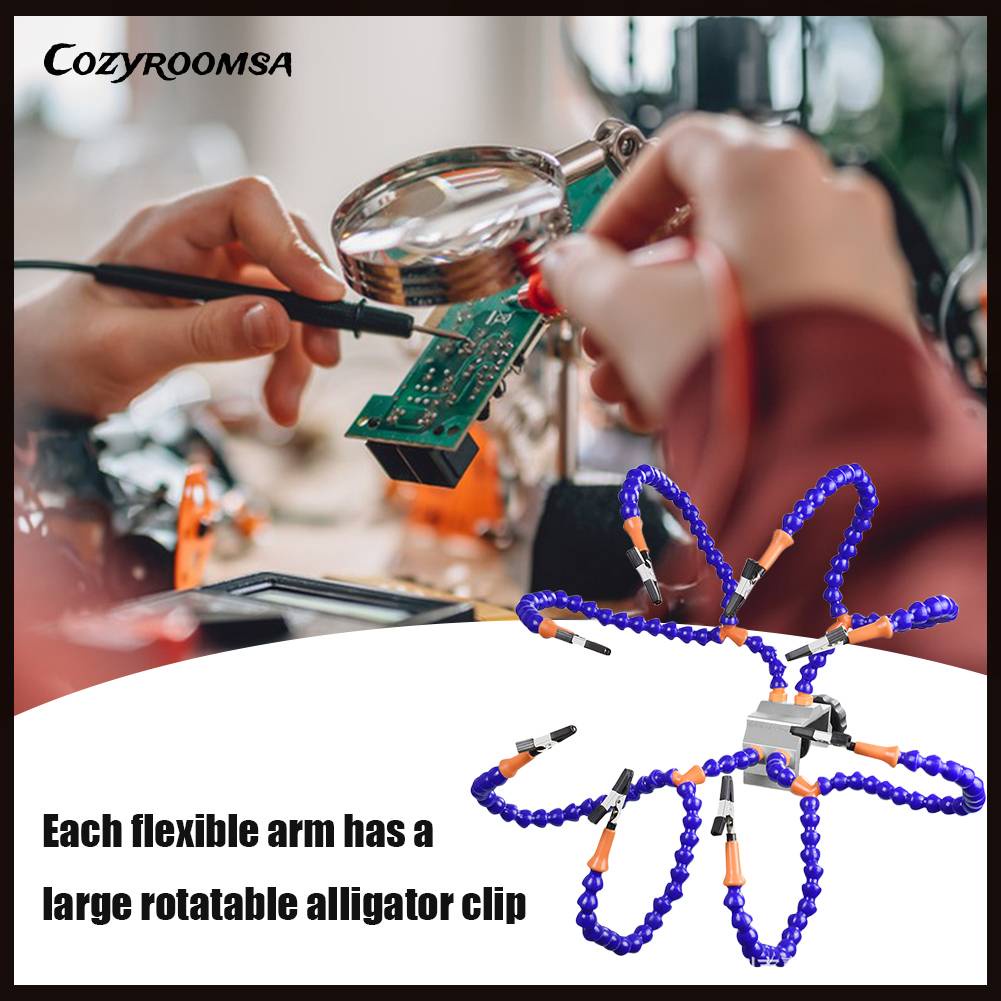 Phụ Kiện Hỗ Trợ Hàn Cầm Tay Linh Hoạt 8 Cánh Tay Cho PCB