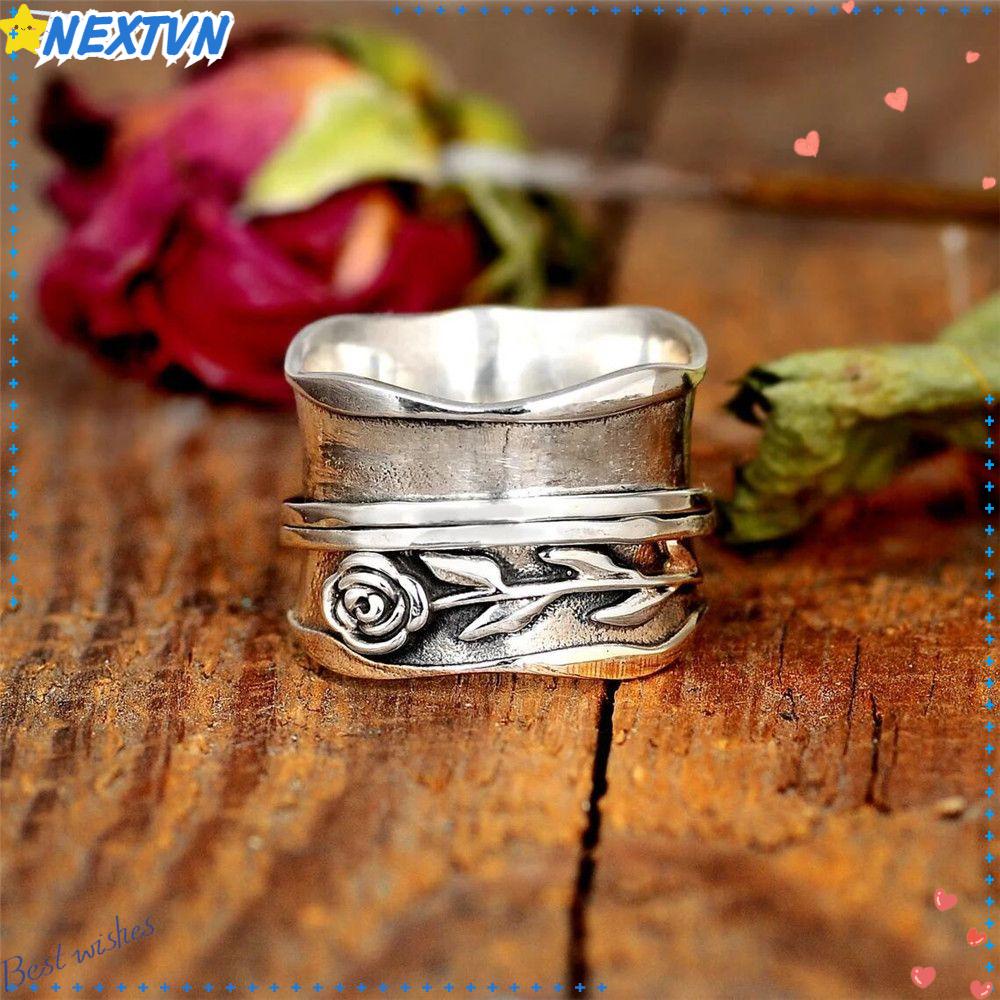 Nhẫn Đeo Tay Hình Hoa Phong Cách Vintage Thời Trang Cho Nam Và Nữ