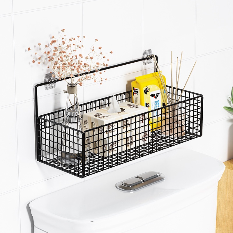 Kệ nhà tắm, kệ để đồ nhà tắm dán tường hình chữ nhật, giá để đồ bằng thép cao cấp không rỉ siêu chắc - KD04