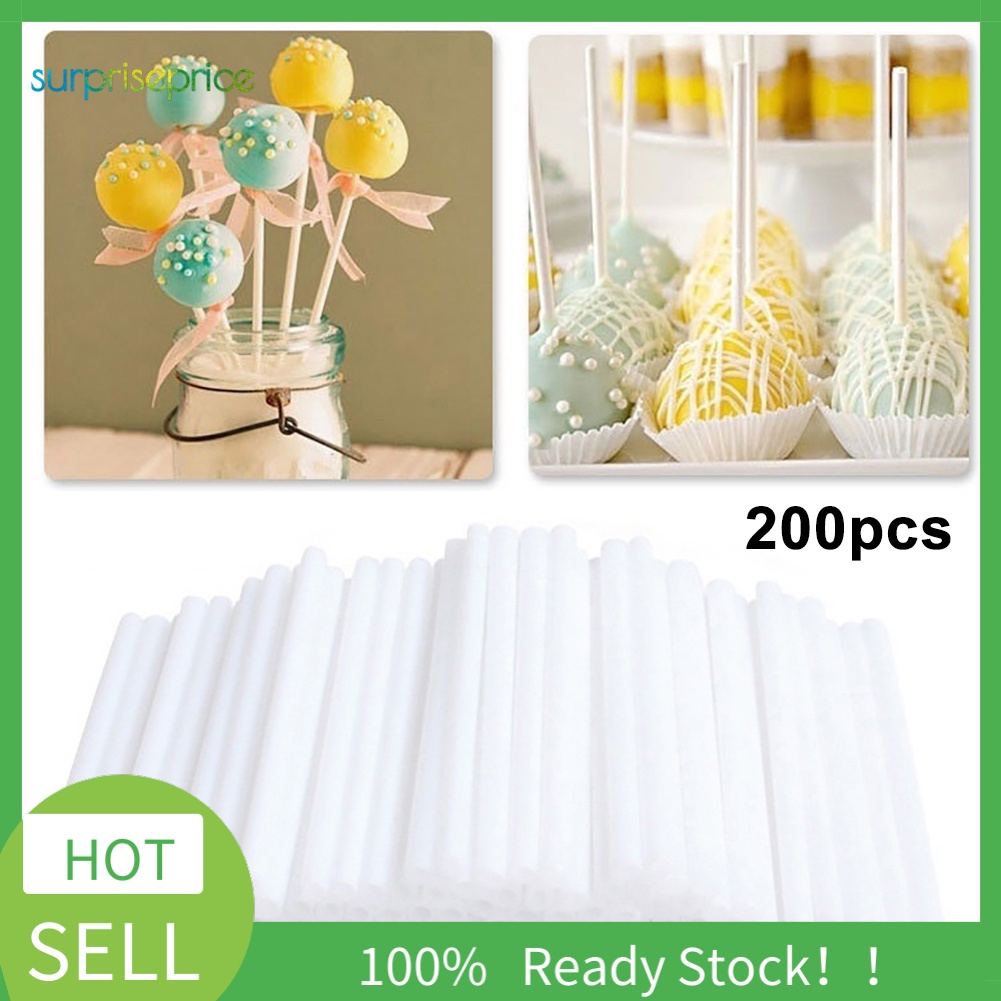 Set 200 Que Nhựa Làm Kẹo Mút DIY