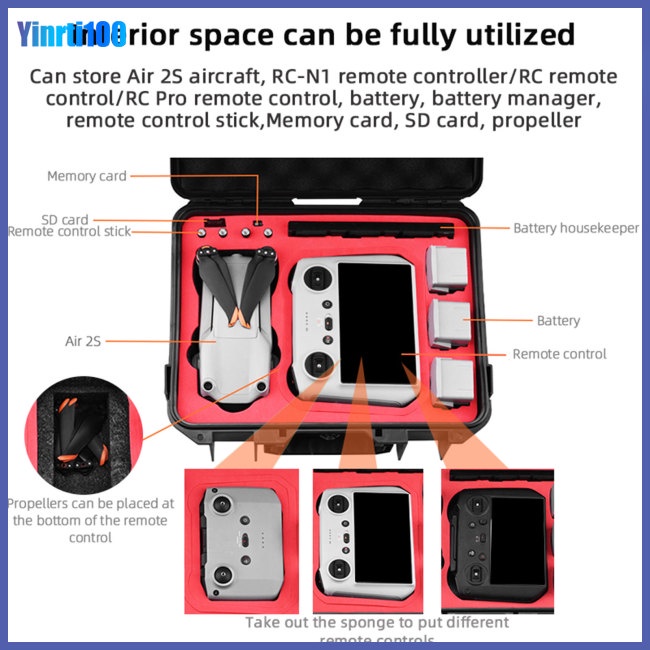 Hộp Đựng Drone Dji Mavic Air 2s Air2 Chống Thấm Nước Nhỏ Gọn Tiện Lợi