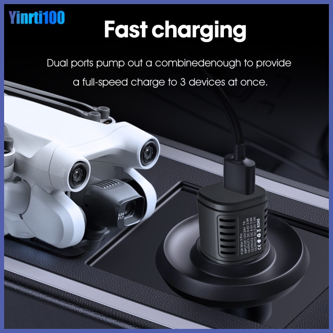 Bộ Sạc Pin Điều Khiển Từ Xa 3 Trong 1 Cho Xe Hơi Dji Mini 3 Pro Drone