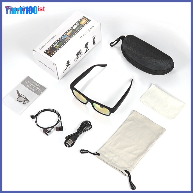 Kính Mát Kết Nối Bluetooth 5.0 Yinrti A12 Chống Nước 3 Trong 1 Thông Minh Kèm Mic