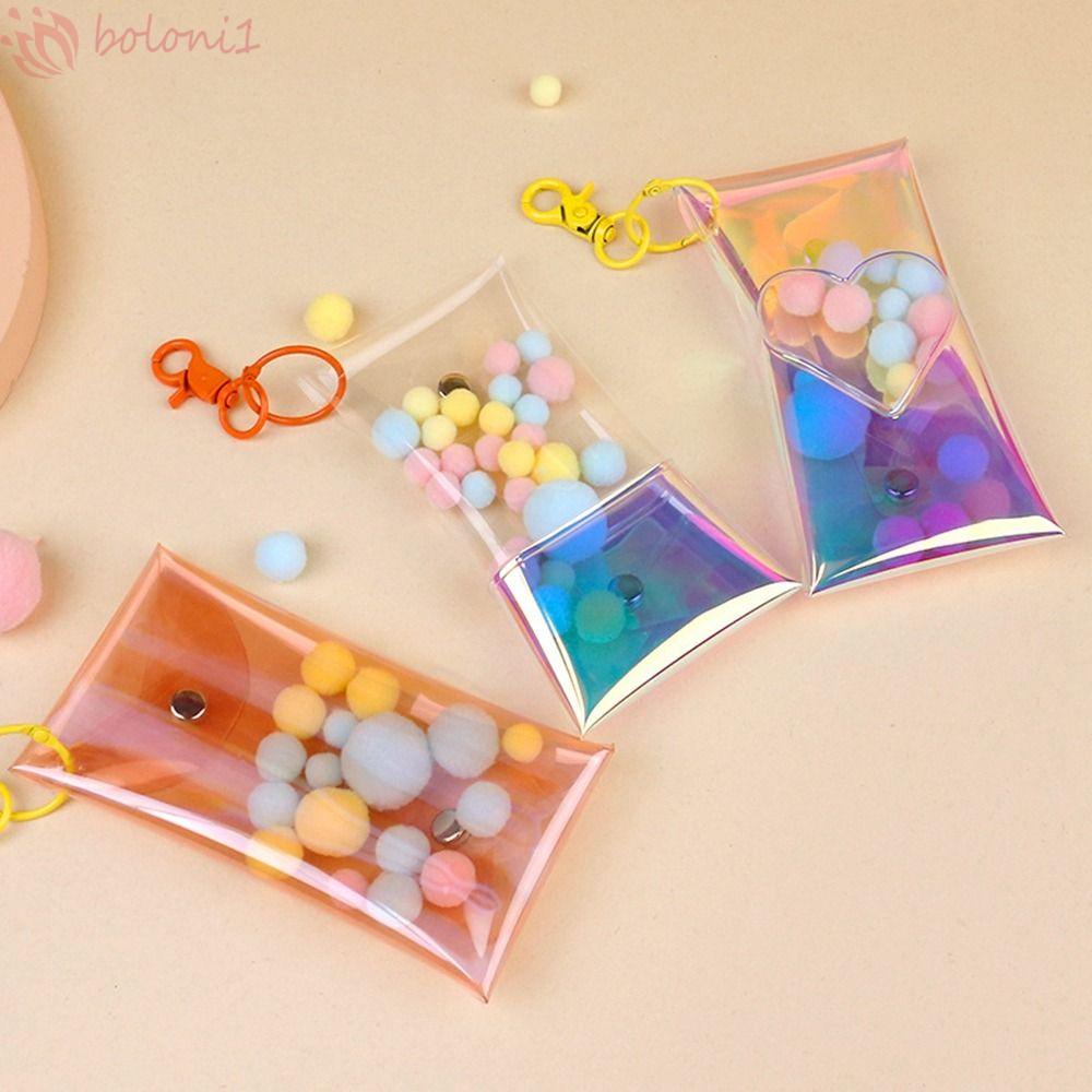 Túi Đựng Mỹ Phẩm / Son Môi / Chìa Khóa Trong Suốt Thiết Kế Nhỏ Gọn Tiện Dụng