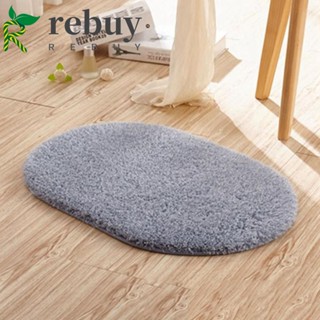 Tấm thảm chùi chân lót trước cửa phòng tắm nhà vệ sinh thấm hút chống trượt hình oval 40x60cm nhiều màu sắc tùy chọn