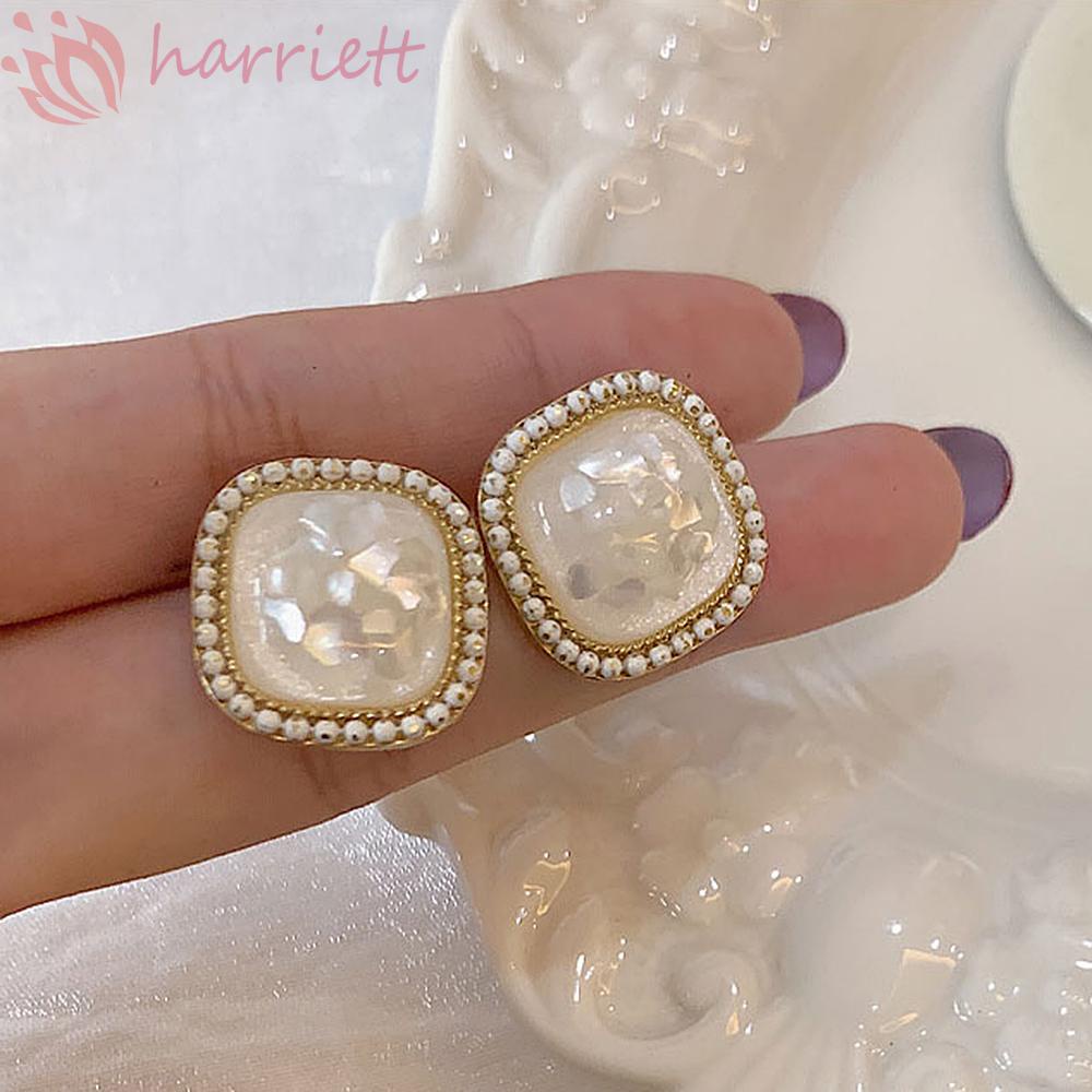 Bông Tai Vỏ Sò Mạ Bạc S925 Phong Cách Hàn Quốc Cổ Điển