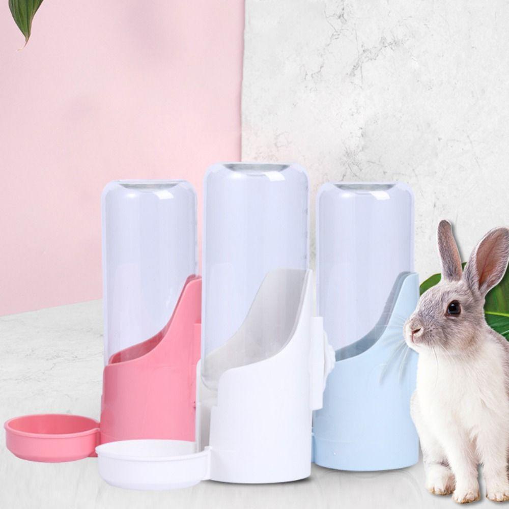 Bình Đựng Nước Bằng Nhựa Trong Suốt Có Móc Treo Tiện Dụng Cho Thú Cưng / Thỏ / Chim Cảnh