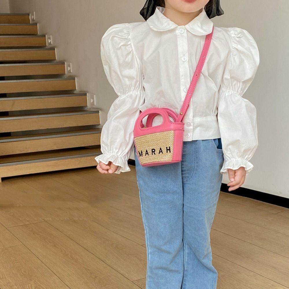 LILYES Túi cói Mini Bằng Da Pu Họa Tiết Thêu Thời Trang Xinh Xắn Cho Nữ